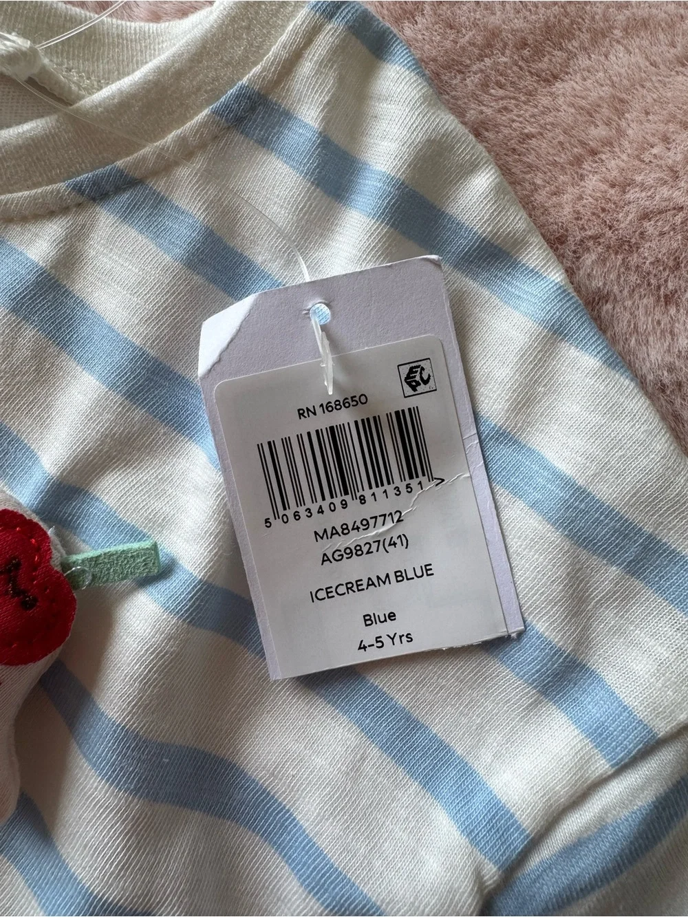 NWT Next Icecream and Cherry Tee and Skirt Set Size Girls 4-5